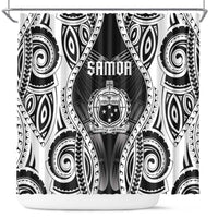 Remember Samoa Black Saturday Shower Curtain Samoa Mo Samoa LT05 Black - Polynesian Pride