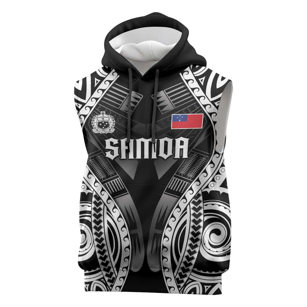 Personalised Remember Samoa Black Saturday Sleeveless Hoodie Samoa Mo Samoa LT05 Black - Polynesian Pride