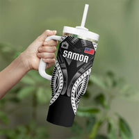 Personalised Remember Samoa Black Saturday Tumbler With Handle Samoa Mo Samoa LT05 - Polynesian Pride