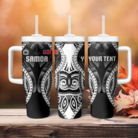Personalised Remember Samoa Black Saturday Tumbler With Handle Samoa Mo Samoa LT05 - Polynesian Pride