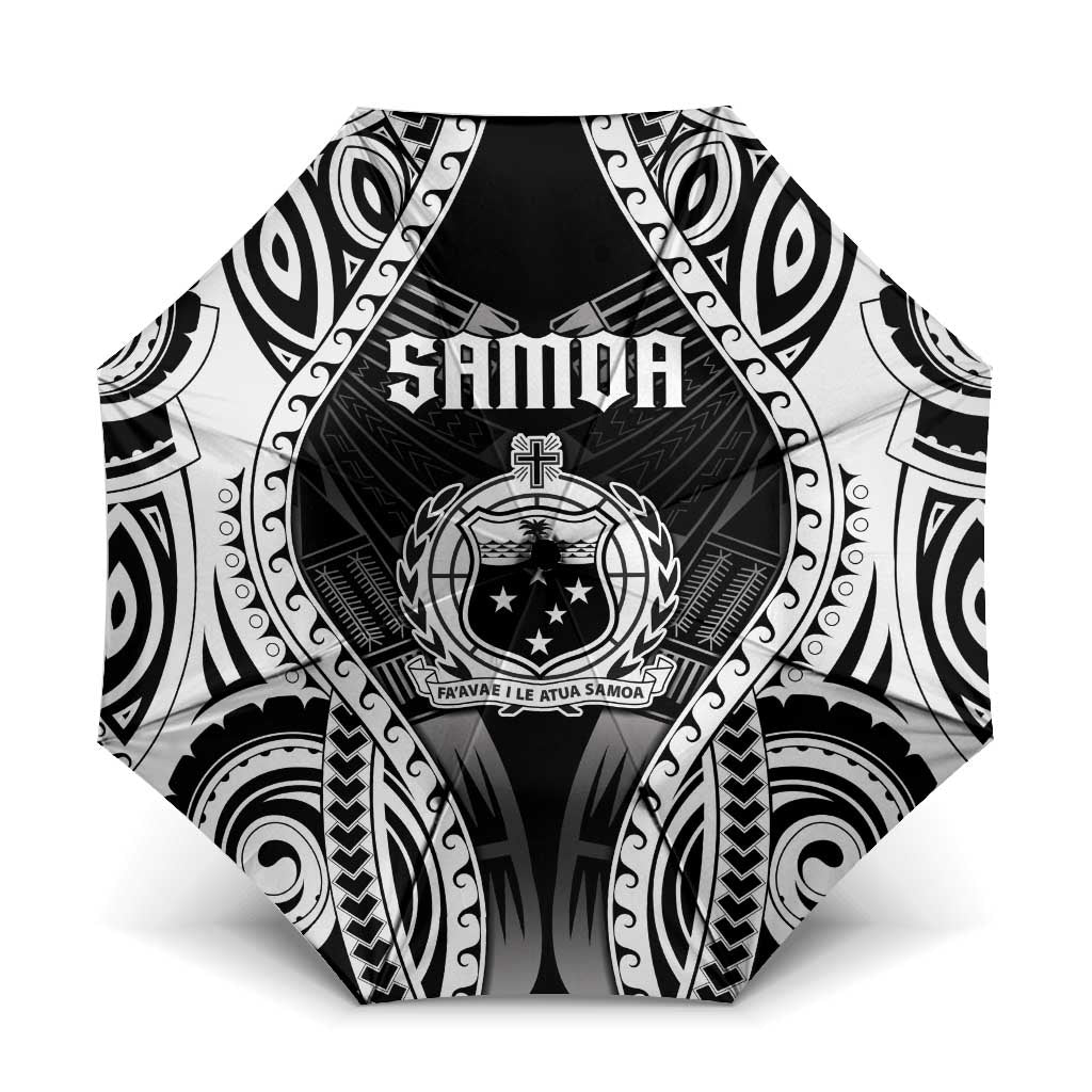 Remember Samoa Black Saturday Umbrella Samoa Mo Samoa LT05 One Size Folded 11.42 inch Opened Diameter 37.4 inch Black - Polynesian Pride