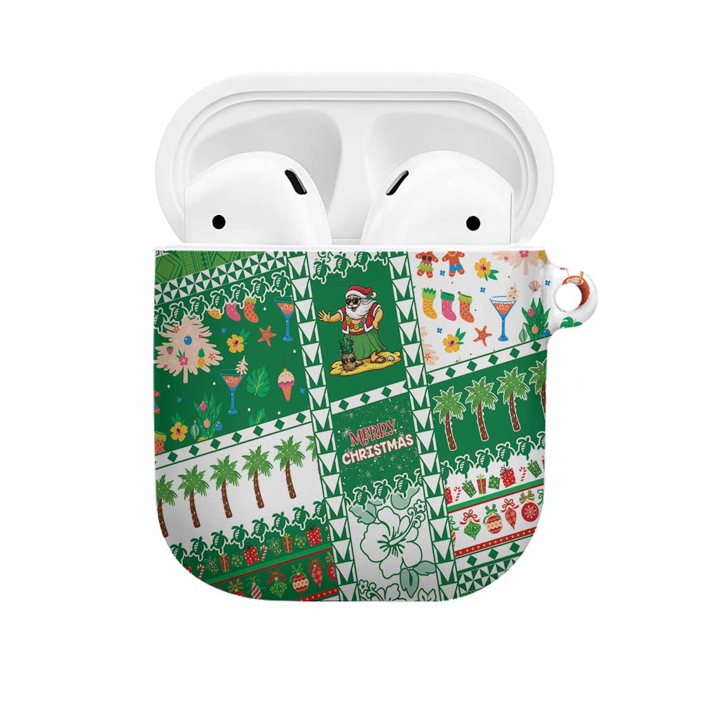 Norfolk Island Christmas AirPods Case Festive Beach Vibes LT05 Green - Polynesian Pride