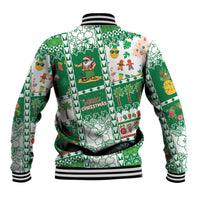 Norfolk Island Christmas Baseball Jacket Festive Beach Vibes LT05 - Polynesian Pride