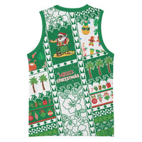 Norfolk Island Christmas Basketball Jersey Festive Beach Vibes LT05 - Polynesian Pride