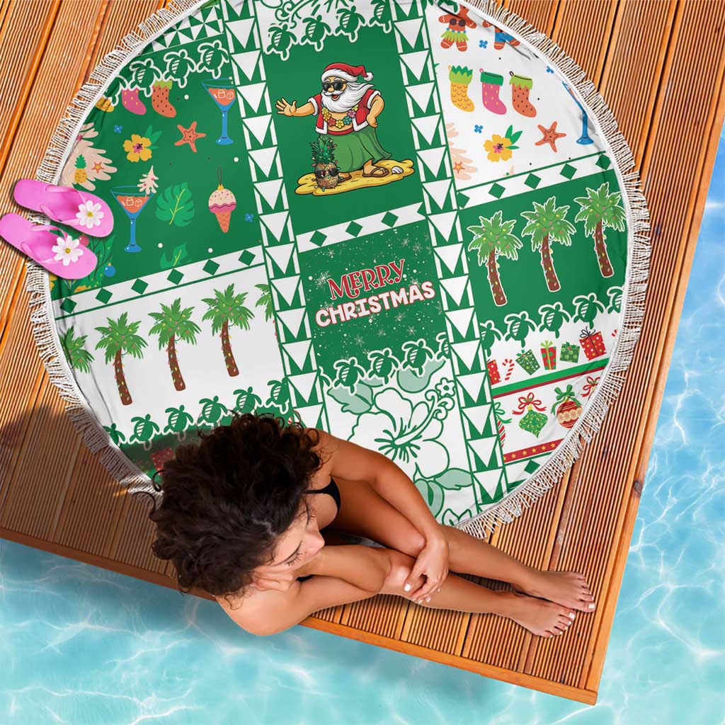Norfolk Island Christmas Beach Blanket Festive Beach Vibes LT05 - Polynesian Pride