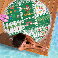 Norfolk Island Christmas Beach Blanket Festive Beach Vibes LT05 - Polynesian Pride