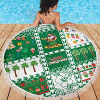 Norfolk Island Christmas Beach Blanket Festive Beach Vibes LT05 - Polynesian Pride