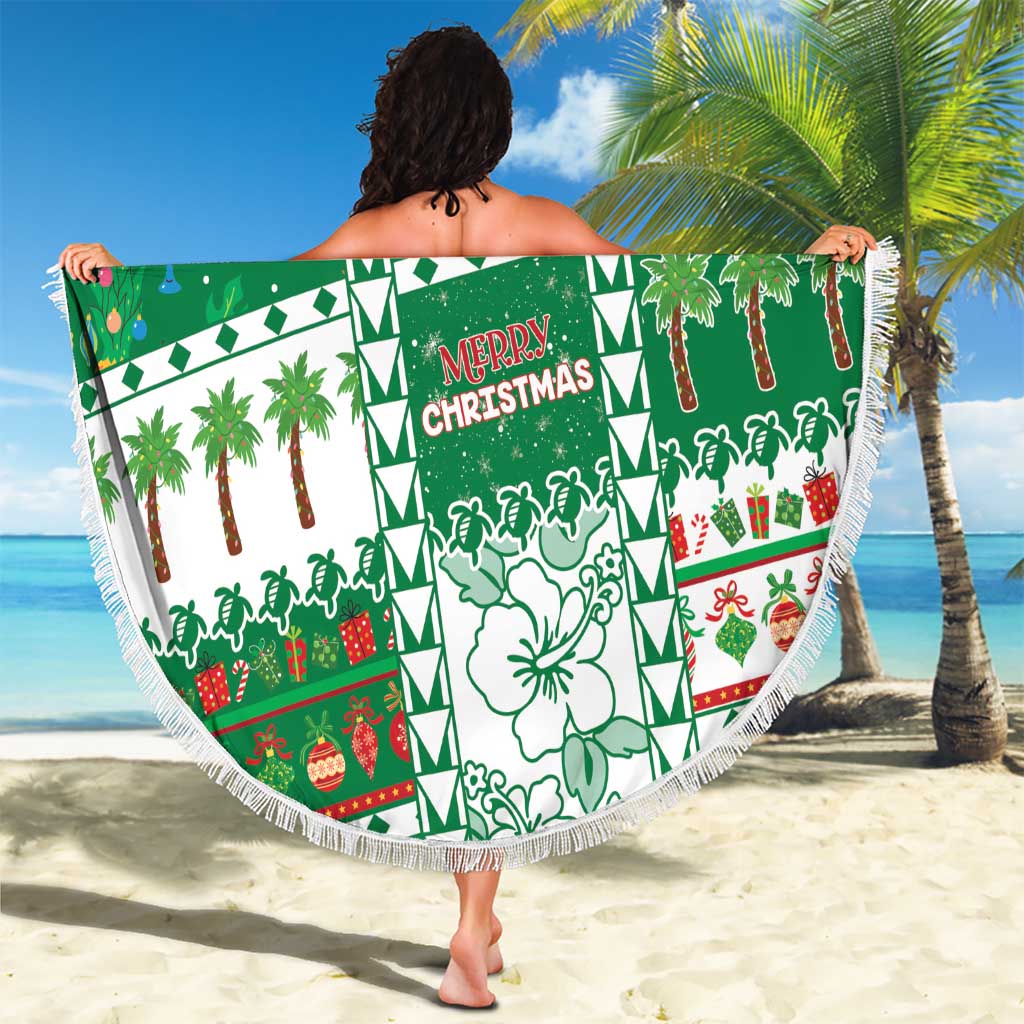 Norfolk Island Christmas Beach Blanket Festive Beach Vibes LT05 - Polynesian Pride