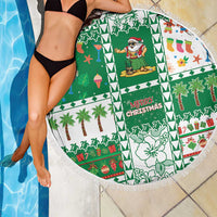 Norfolk Island Christmas Beach Blanket Festive Beach Vibes LT05 - Polynesian Pride