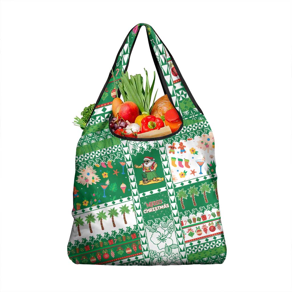 Norfolk Island Christmas Grocery Bag Festive Beach Vibes LT05 1-pack One Size Green - Polynesian Pride