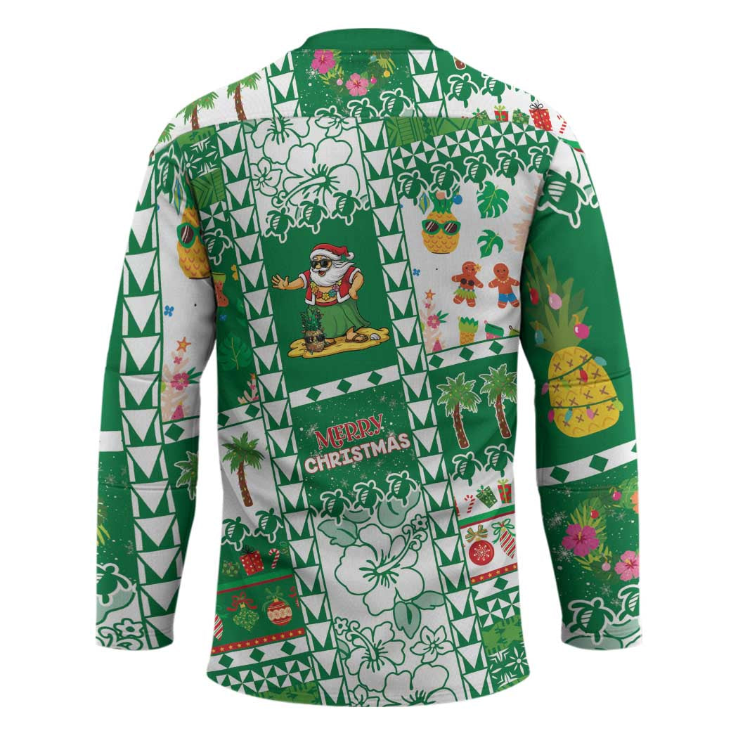 Norfolk Island Christmas Hockey Jersey Festive Beach Vibes LT05 - Polynesian Pride