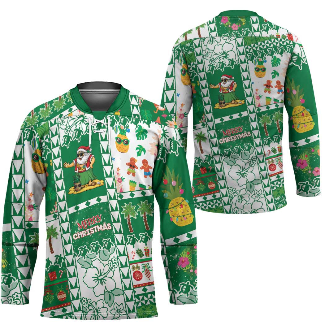 Norfolk Island Christmas Hockey Jersey Festive Beach Vibes LT05 - Polynesian Pride