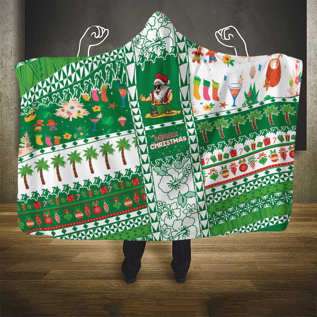 Norfolk Island Christmas Hooded Blanket Festive Beach Vibes LT05 - Polynesian Pride