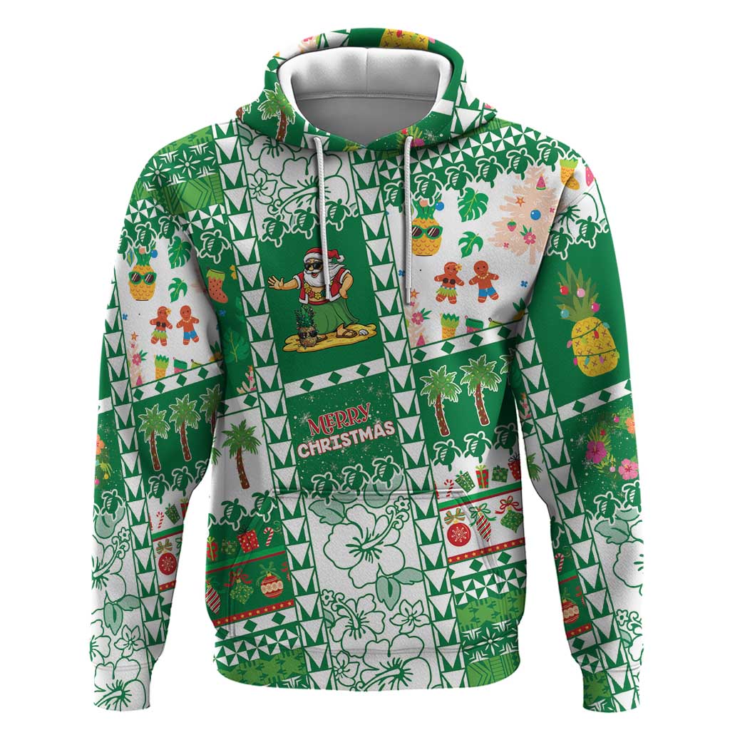 Norfolk Island Christmas Hoodie Festive Beach Vibes LT05 Pullover Hoodie Green - Polynesian Pride