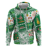 Norfolk Island Christmas Hoodie Festive Beach Vibes LT05 Pullover Hoodie Green - Polynesian Pride