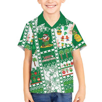 Norfolk Island Christmas Kid Hawaiian Shirt Festive Beach Vibes LT05 Kid Green - Polynesian Pride