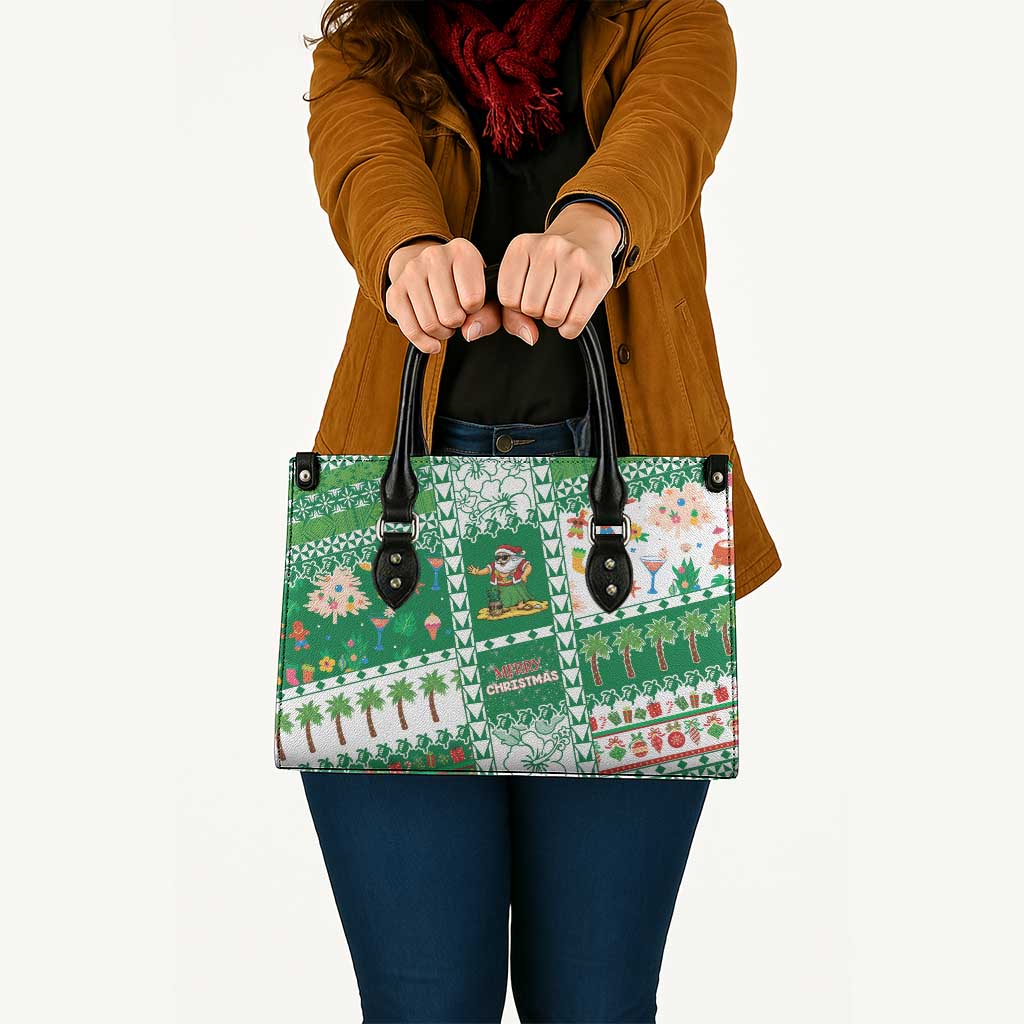 Norfolk Island Christmas Leather Bag Festive Beach Vibes LT05 - Polynesian Pride