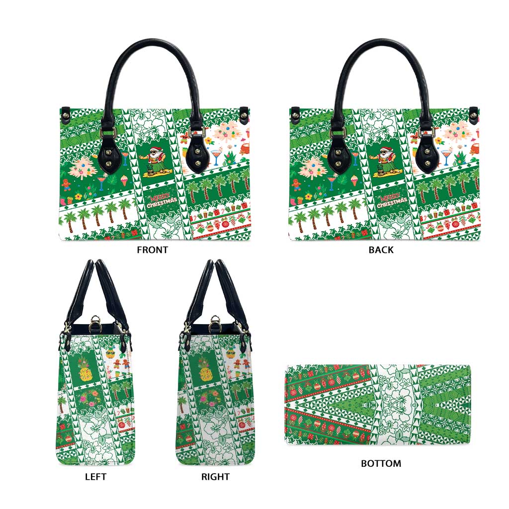 Norfolk Island Christmas Leather Bag Festive Beach Vibes LT05 - Polynesian Pride