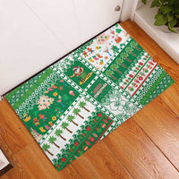 Norfolk Island Christmas Rubber Doormat Festive Beach Vibes LT05 - Polynesian Pride