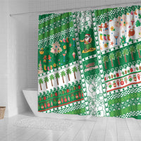 Norfolk Island Christmas Shower Curtain Festive Beach Vibes LT05 - Polynesian Pride