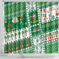 Norfolk Island Christmas Shower Curtain Festive Beach Vibes LT05 - Polynesian Pride