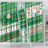 Norfolk Island Christmas Shower Curtain Festive Beach Vibes LT05 - Polynesian Pride