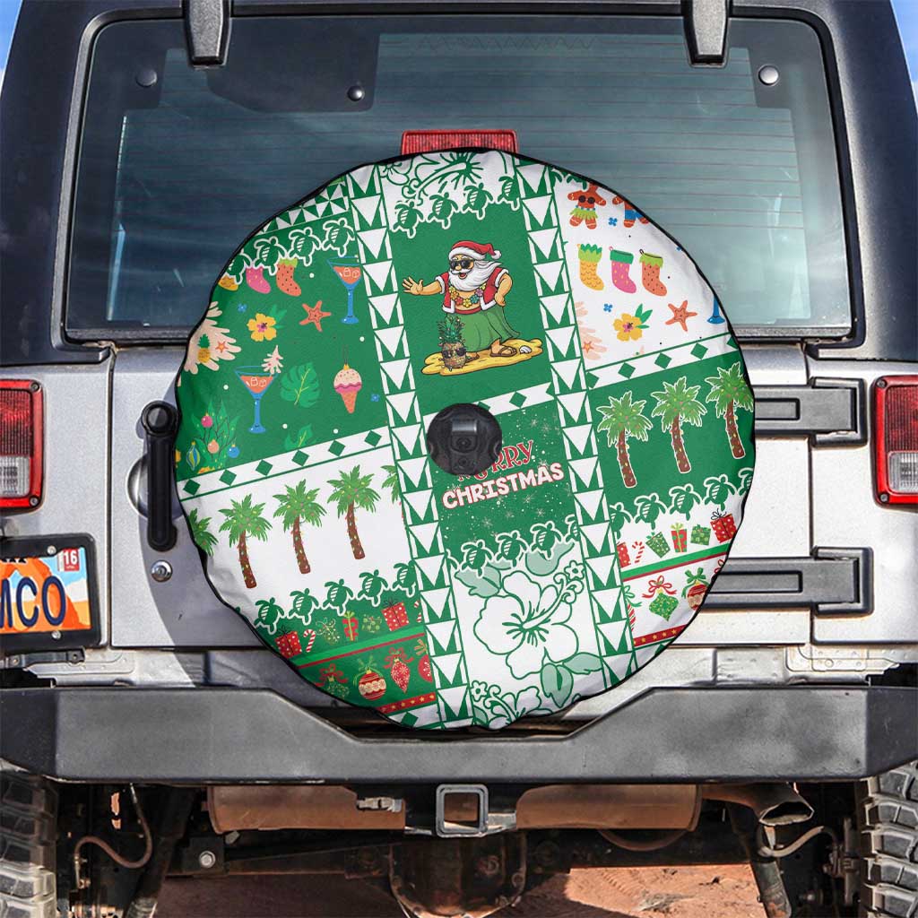 Norfolk Island Christmas Spare Tire Cover Festive Beach Vibes LT05 Green - Polynesian Pride