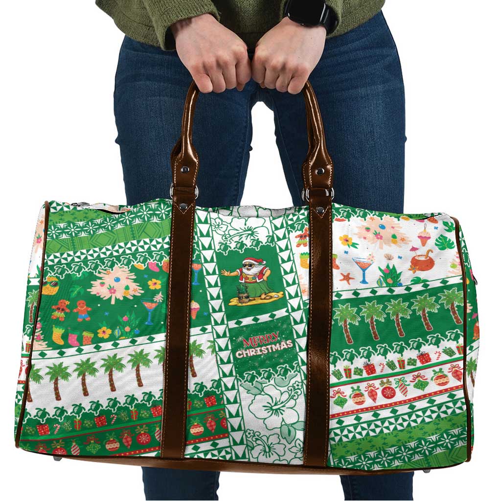 Norfolk Island Christmas Travel Bag Festive Beach Vibes LT05 Green - Polynesian Pride