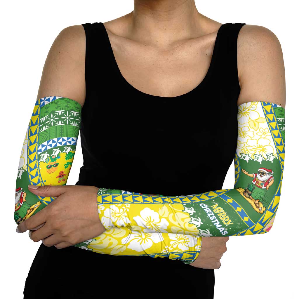 Pitcairn Islands Christmas Arm Sleeves Festive Beach Vibes LT05 - Polynesian Pride