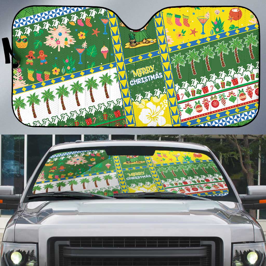 Pitcairn Islands Christmas Auto Sun Shade Festive Beach Vibes LT05 Colorful - Polynesian Pride
