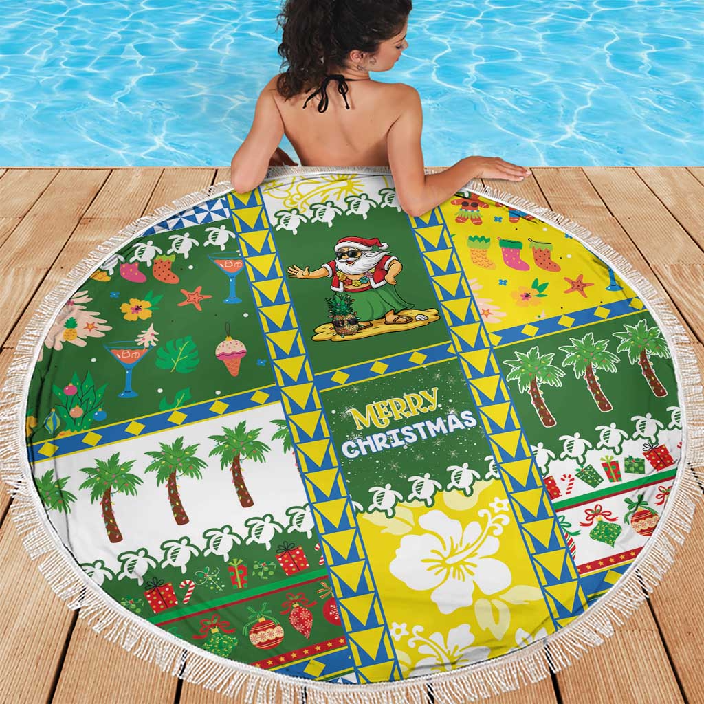 Pitcairn Islands Christmas Beach Blanket Festive Beach Vibes LT05 - Polynesian Pride
