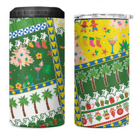 Pitcairn Islands Christmas 4 in 1 Can Cooler Tumbler Festive Beach Vibes LT05 One Size: 16 oz Colorful - Polynesian Pride