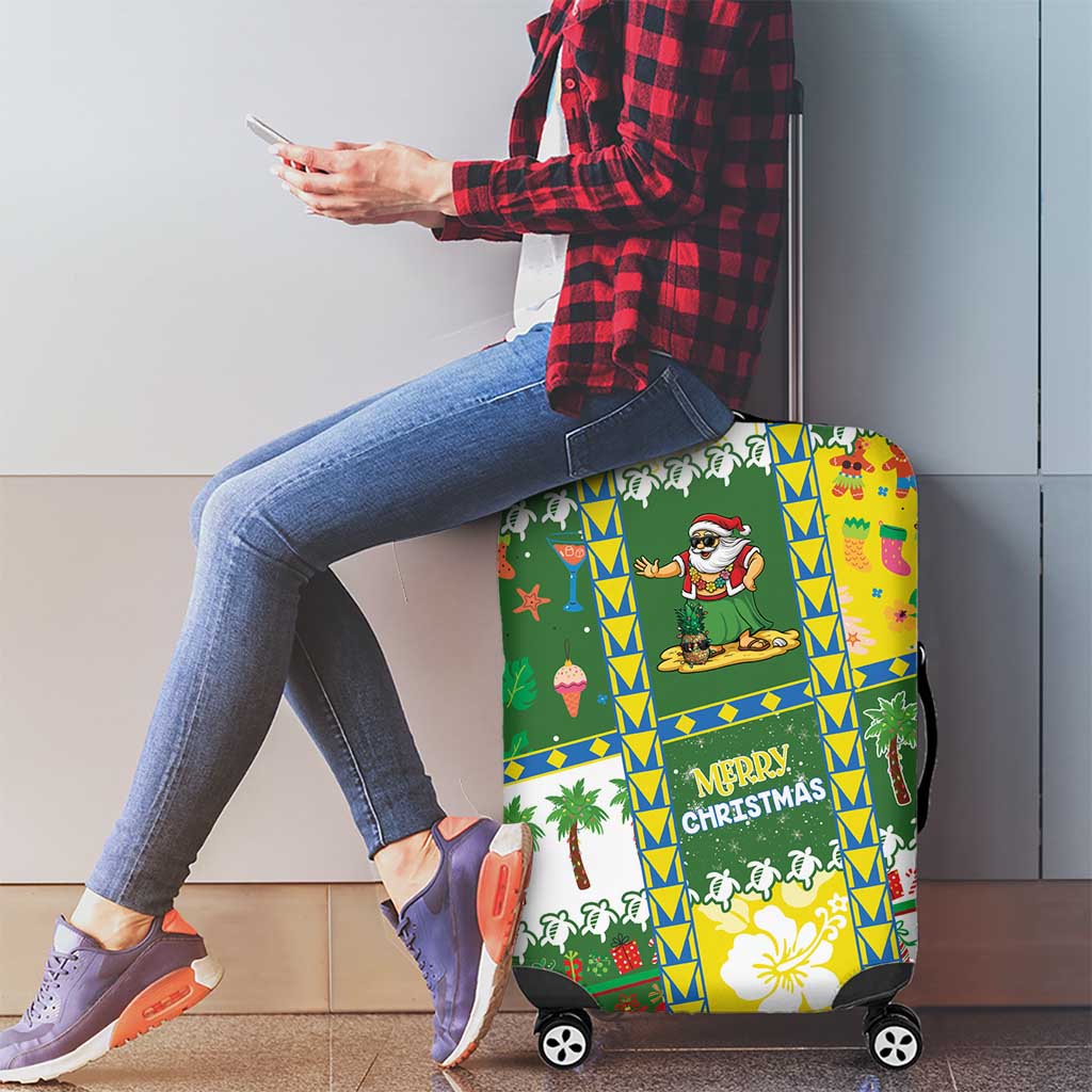 Pitcairn Islands Christmas Luggage Cover Festive Beach Vibes LT05 - Polynesian Pride