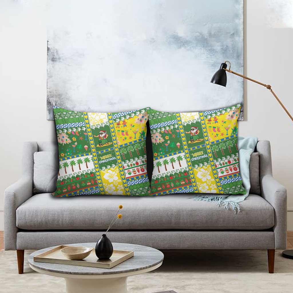 Pitcairn Islands Christmas Pillow Cover Festive Beach Vibes LT05 - Polynesian Pride