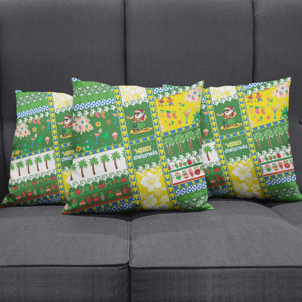 Pitcairn Islands Christmas Pillow Cover Festive Beach Vibes LT05 - Polynesian Pride
