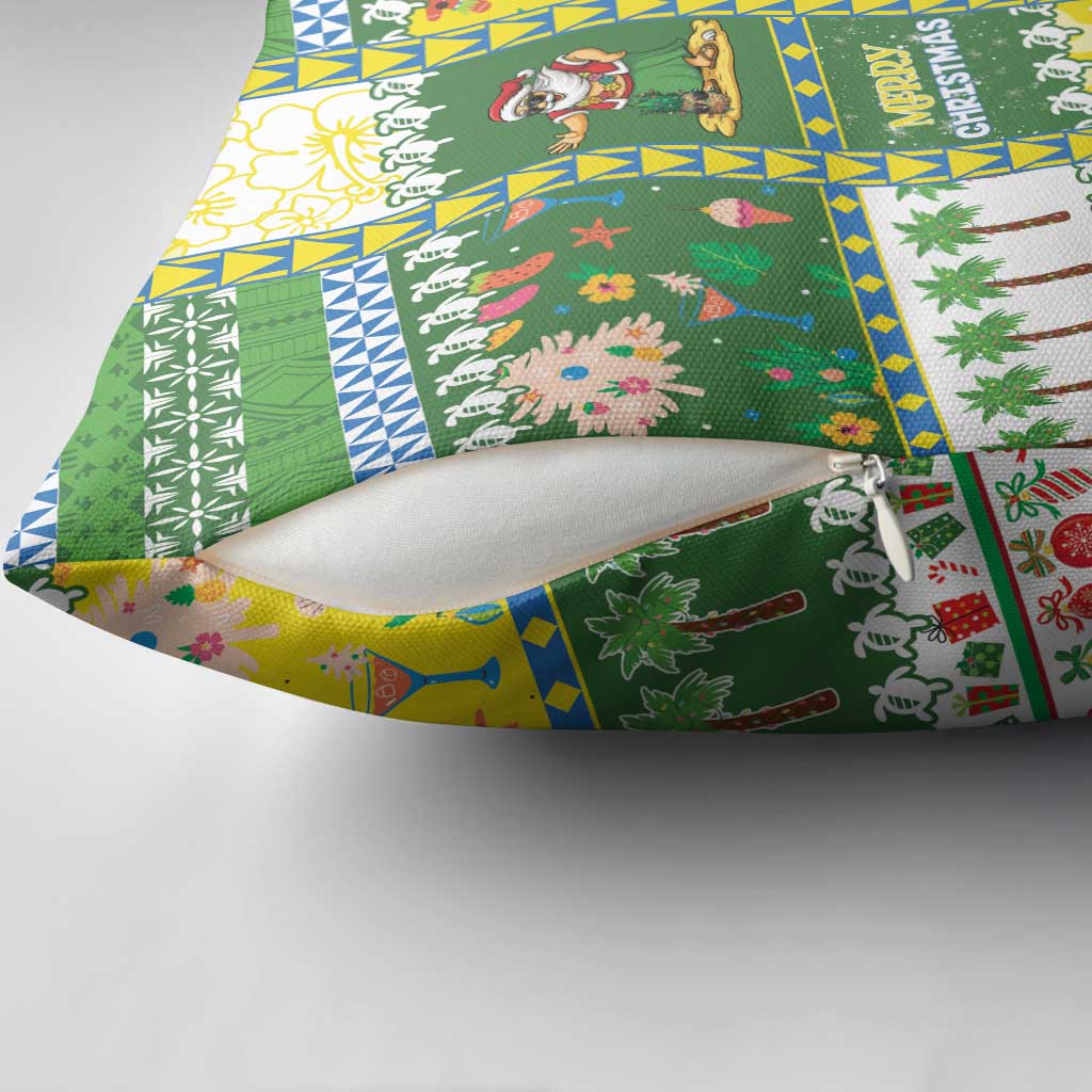 Pitcairn Islands Christmas Pillow Cover Festive Beach Vibes LT05 - Polynesian Pride