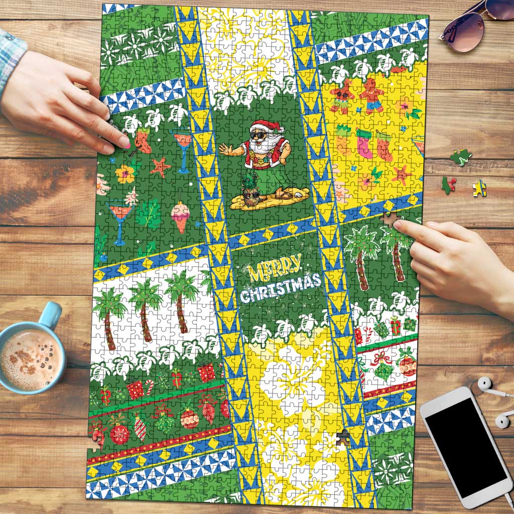 Pitcairn Islands Christmas Puzzle Festive Beach Vibes LT05 Colorful - Polynesian Pride