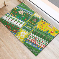 Pitcairn Islands Christmas Rubber Doormat Festive Beach Vibes LT05 - Polynesian Pride