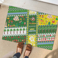 Pitcairn Islands Christmas Rubber Doormat Festive Beach Vibes LT05 - Polynesian Pride