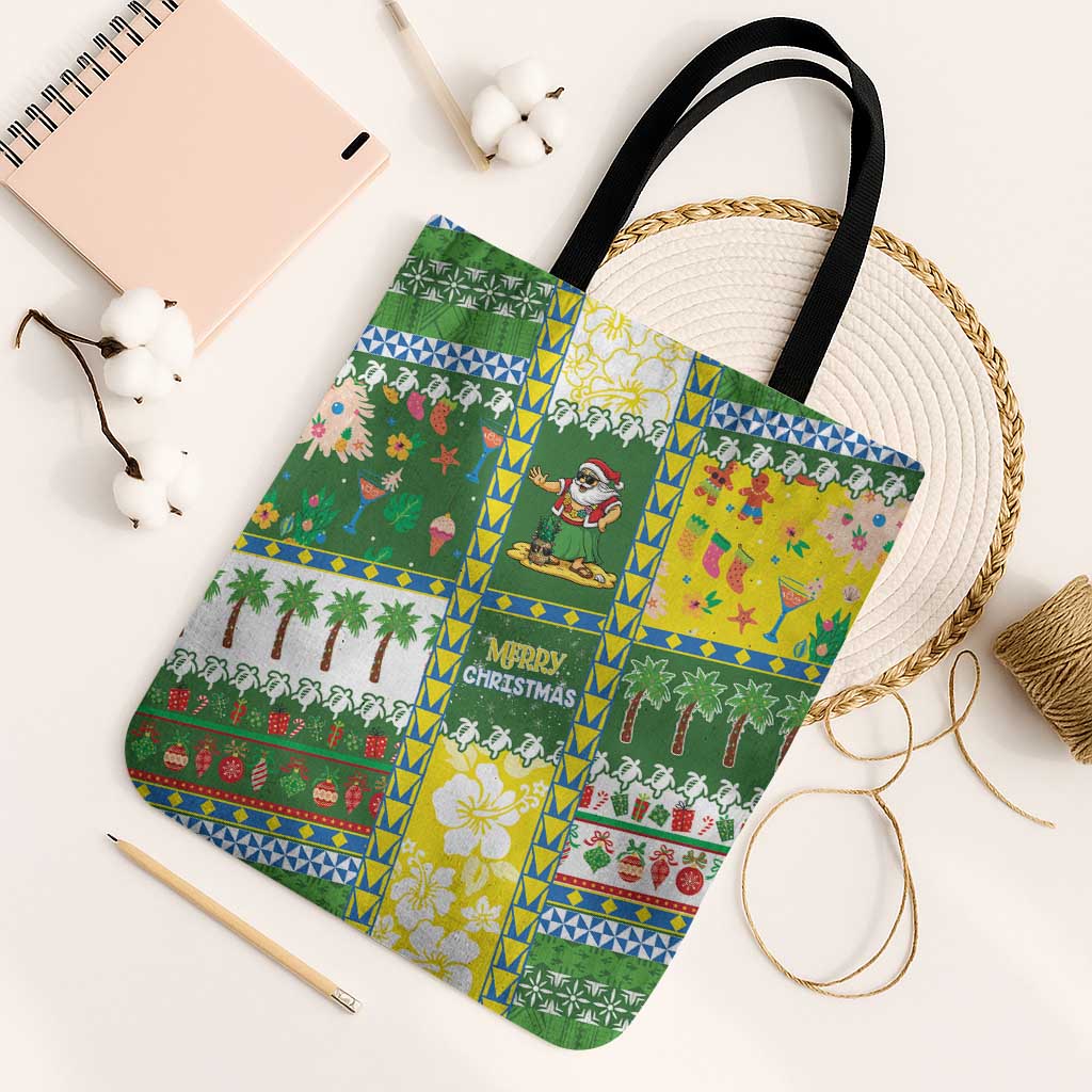 Pitcairn Islands Christmas Tote Bag Festive Beach Vibes LT05 Black Strap One Size Colorful - Polynesian Pride