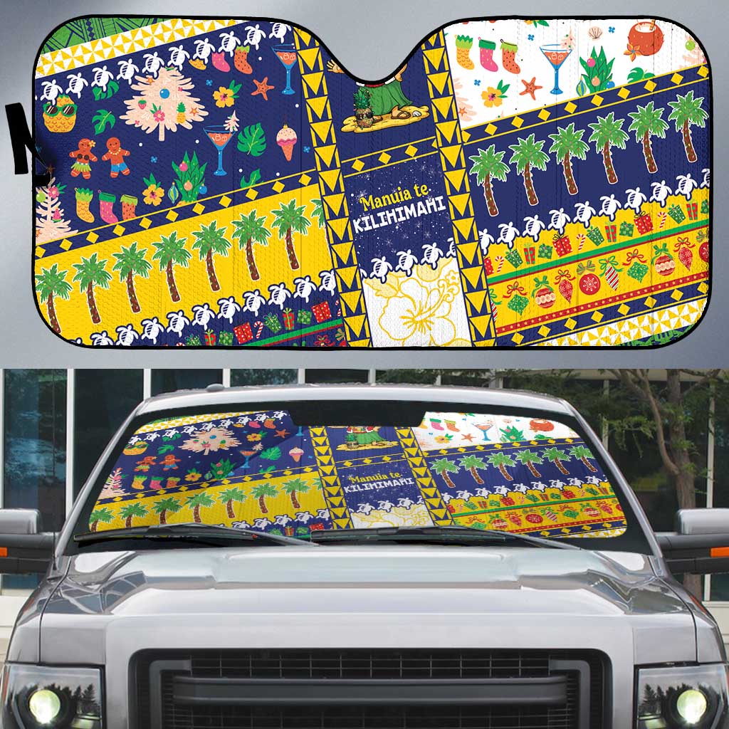 Tokelau Christmas Auto Sun Shade Festive Beach Vibes LT05 Colorful - Polynesian Pride