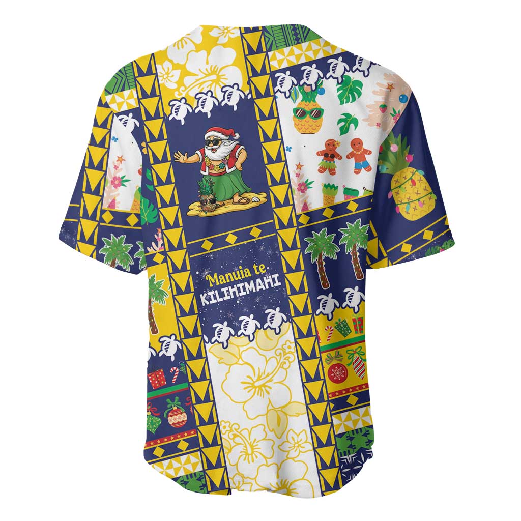 Tokelau Christmas Baseball Jersey Festive Beach Vibes LT05 - Polynesian Pride