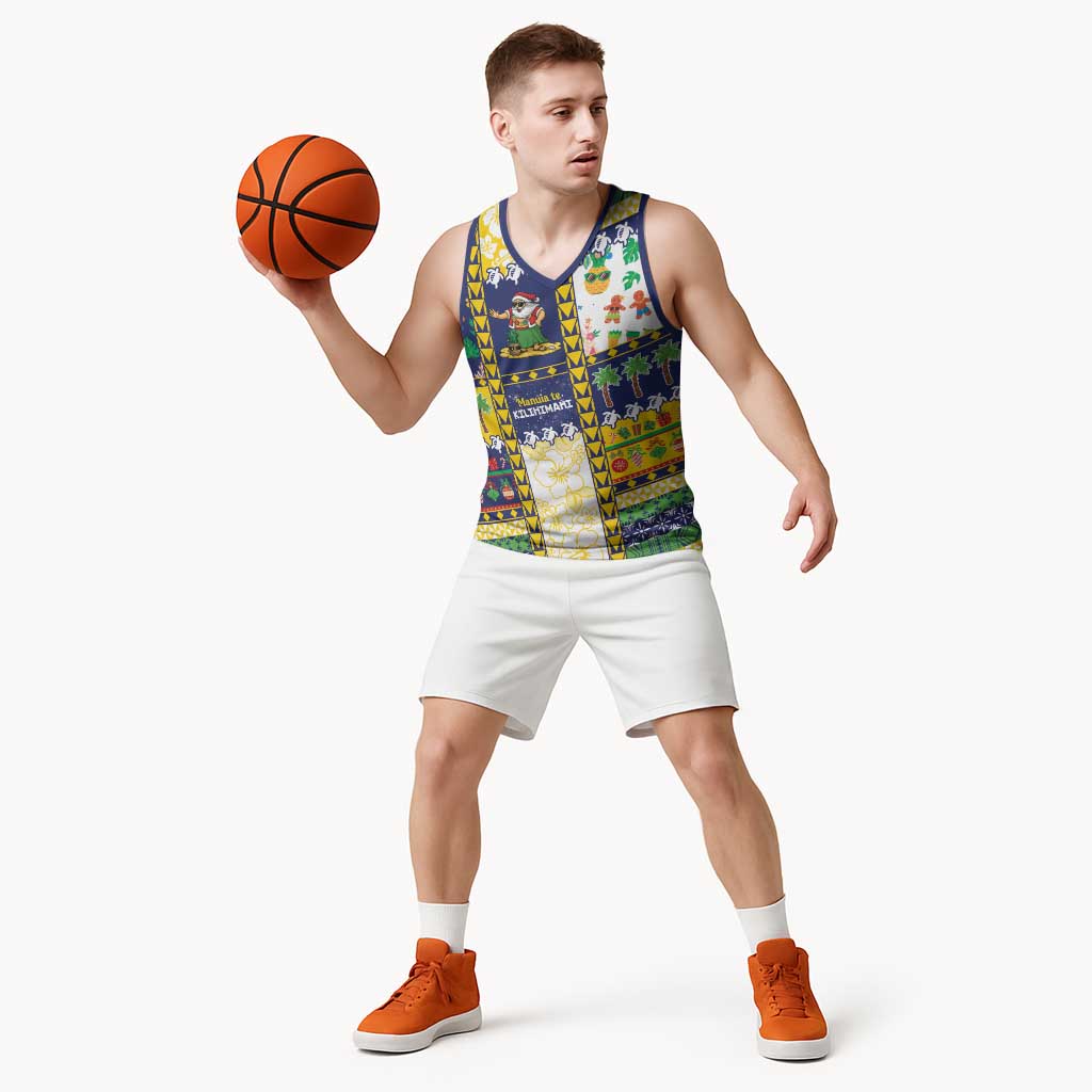 Tokelau Christmas Basketball Jersey Festive Beach Vibes LT05 - Polynesian Pride