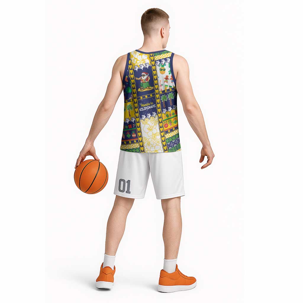 Tokelau Christmas Basketball Jersey Festive Beach Vibes LT05 - Polynesian Pride
