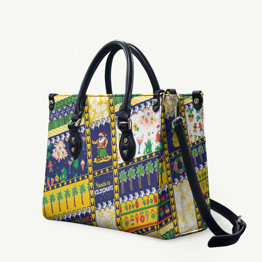Tokelau Christmas Leather Bag Festive Beach Vibes LT05 Colorful - Polynesian Pride