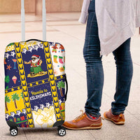 Tokelau Christmas Luggage Cover Festive Beach Vibes LT05 Colorful - Polynesian Pride