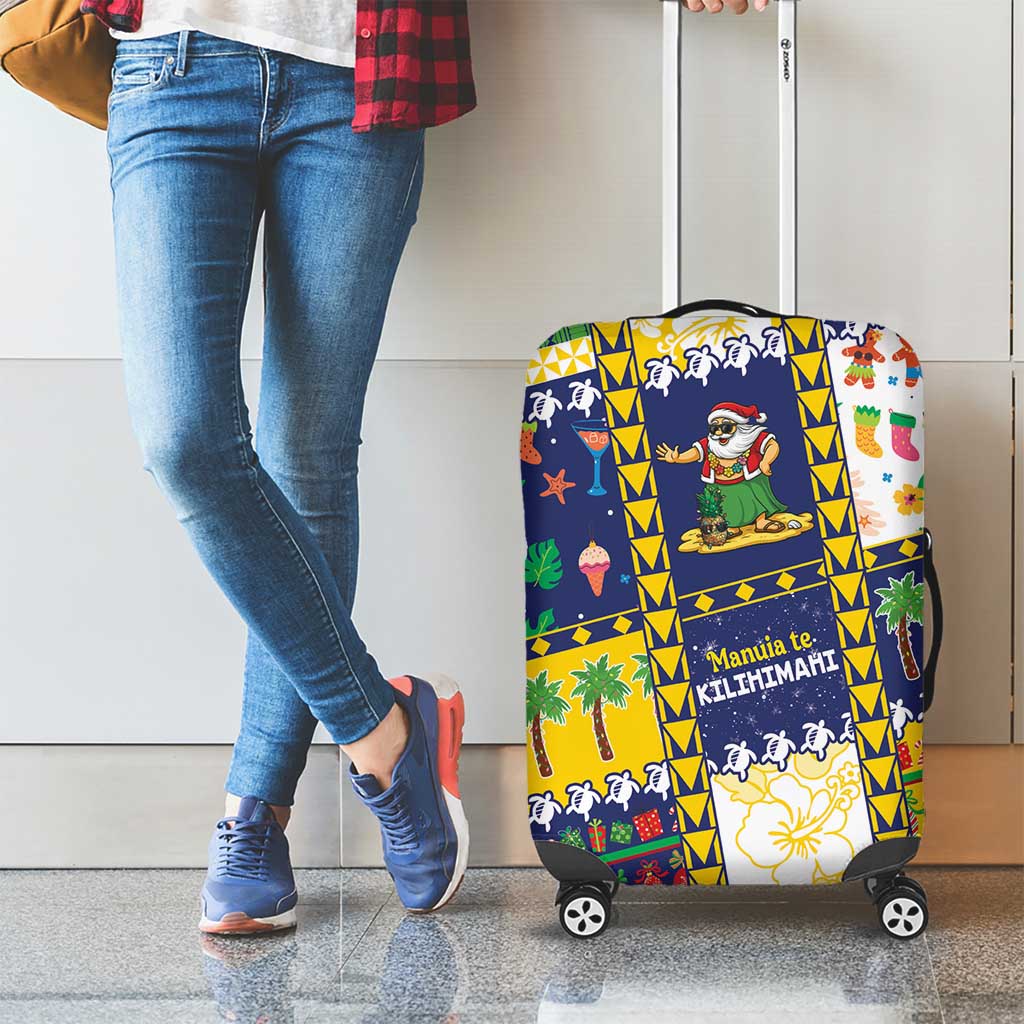 Tokelau Christmas Luggage Cover Festive Beach Vibes LT05 - Polynesian Pride