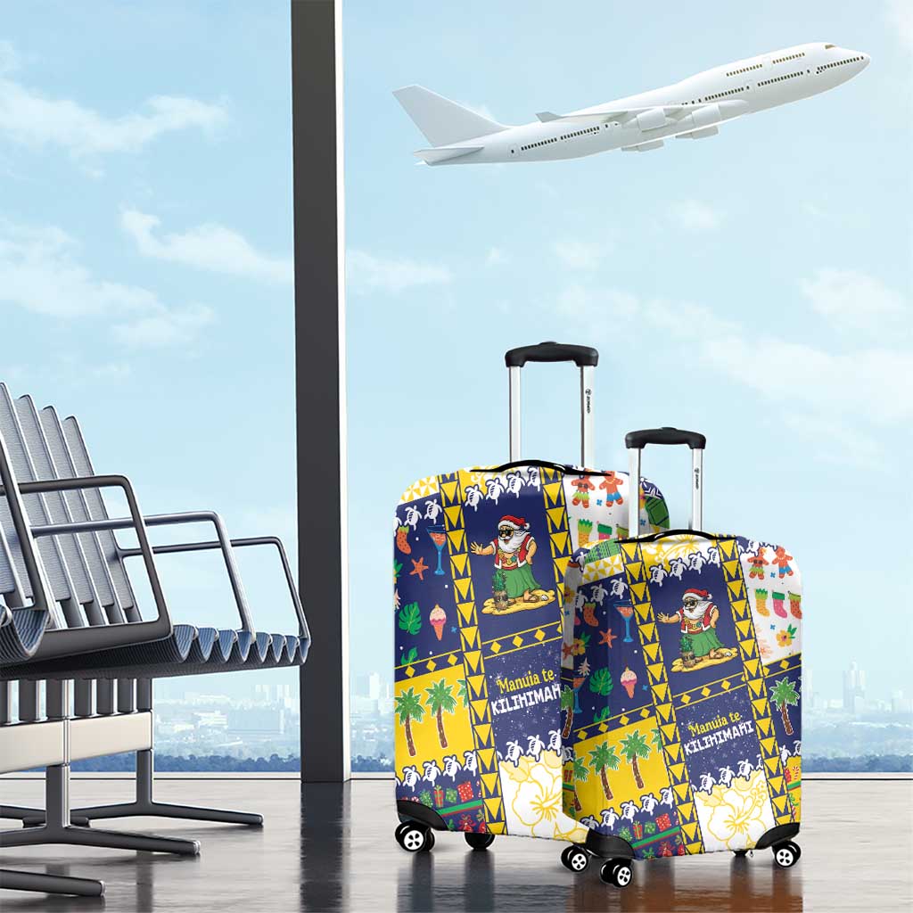 Tokelau Christmas Luggage Cover Festive Beach Vibes LT05 - Polynesian Pride