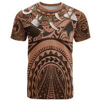Polynesia Maui Tattoo Inspired Cosplay Costume T Shirt LT05 Beige - Polynesian Pride
