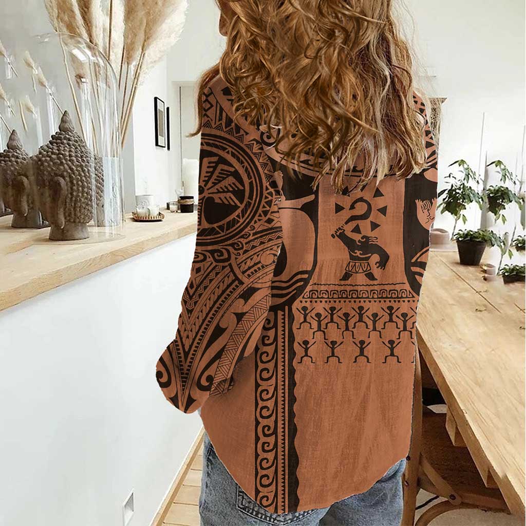Polynesia Maui Tattoo Inspired Cosplay Costume Women Casual Shirt LT05 - Polynesian Pride